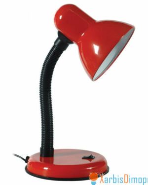 READING DESK LAMP HD 2028 RD WITH BASE+SPIRAL RED Ε27