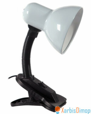 DESK LAMP HD 108 WH PEG+SPIRAL METAL WHITE